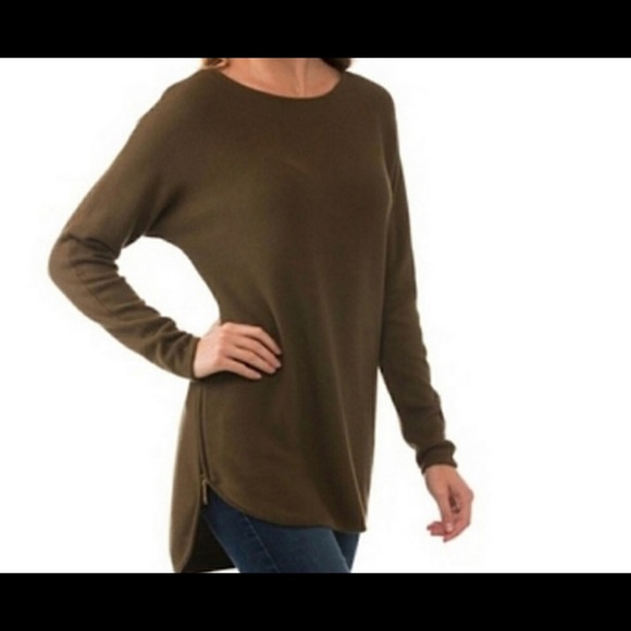 MK pullover green tunic sweater - Picture 2 of 6